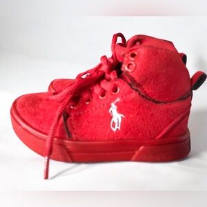 Polo Ralph Lauren baby high top sneakers red size 22 / 6 US